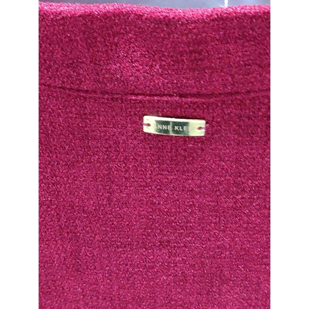 Anne Klein Womens Jacket Plus Size 1X Red Open - Picture 9 of 14